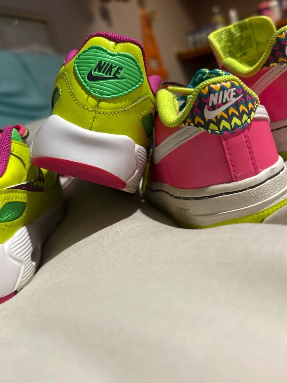 Two pairs of Nike toddler size 6c sneakers